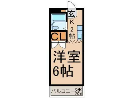 キャプテンミズホ2(1K/1階)の間取り写真