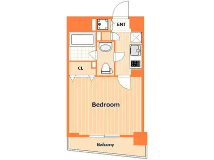 SHOKEN RESIDENCE横浜山手(1K/1階)の間取り写真