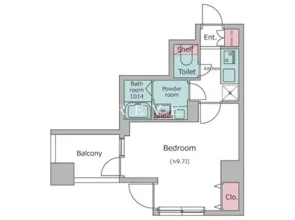 ラクラス日本橋浜町(1K/7階)の間取り写真