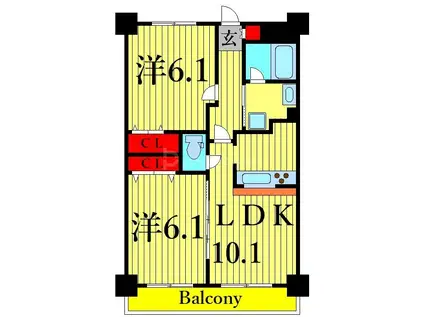 プラン・デズポワール(2LDK/2階)の間取り写真
