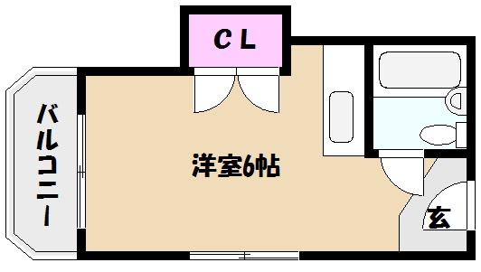 ラナハウス(ワンルーム/4階)の間取り写真