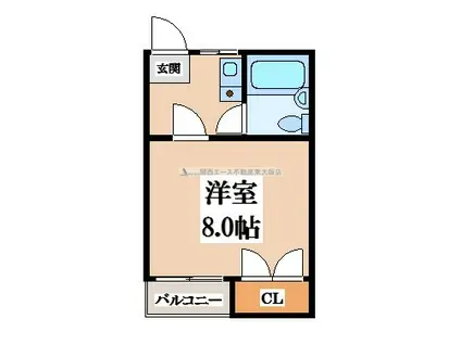 ナワテハイム(1K/3階)の間取り写真