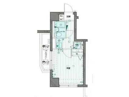 パークウェル麻布(1K/5階)の間取り写真