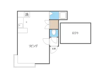 AMS76A(ワンルーム/3階)の間取り写真