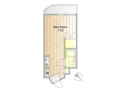 MYハイツ(ワンルーム/2階)の間取り写真