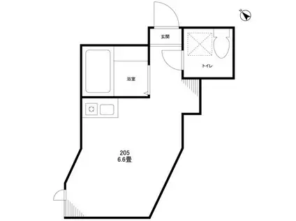 リード田端(ワンルーム/2階)の間取り写真