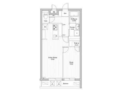 アーバンパーク東向島(1LDK/4階)の間取り写真