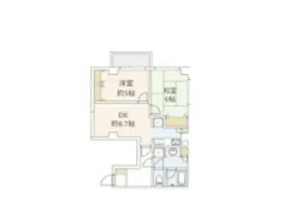 LEREVE北小岩I(2DK/5階)の間取り写真