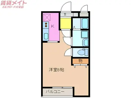 コパン・ド・サルテ(1K/2階)の間取り写真