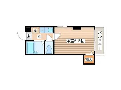 ニューハイムニュー(1K/1階)の間取り写真