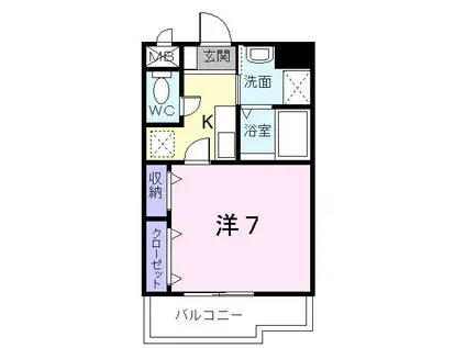 フロリーレン・セキ(1K/1階)の間取り写真