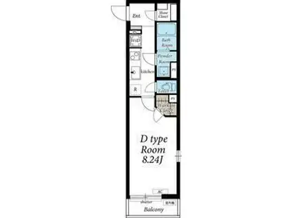 リブリ・中浦和II(1K/1階)の間取り写真