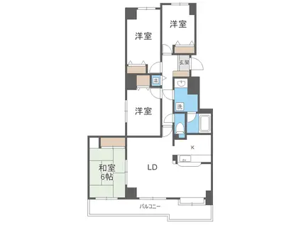 ル・ノール桜(4LDK/5階)の間取り写真