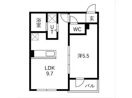 RIVIERE・M リヴィエールエム(1LDK/3階)の間取り写真