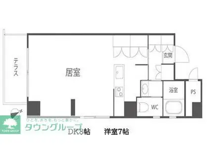 レジデンスANDO(1DK/2階)の間取り写真