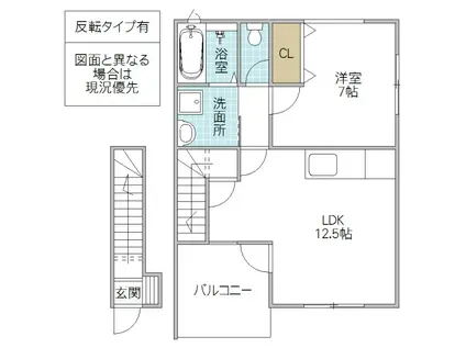 CASA SENBAII(1LDK/2階)の間取り写真