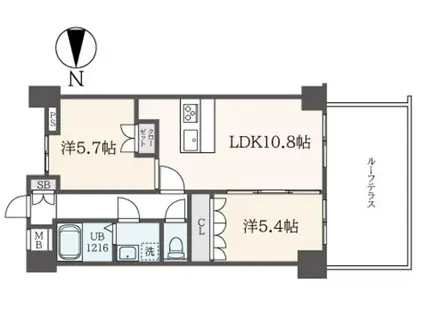 グレイスコンチェルト(2LDK/2階)の間取り写真