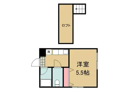 畳屋丁ハイツ(1K/1階)の間取り写真