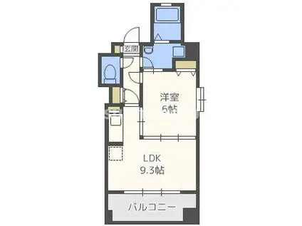 アーデンタワー立売堀(1LDK/14階)の間取り写真