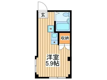 ヴィラプラティーク(ワンルーム/3階)の間取り写真