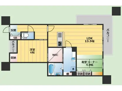 R1COUT豊中(2LDK/3階)の間取り写真