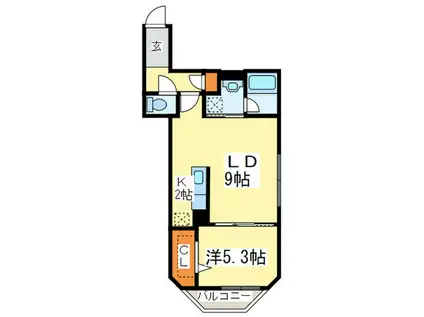 シティレジデンス北13条東(1LDK/3階)の間取り写真
