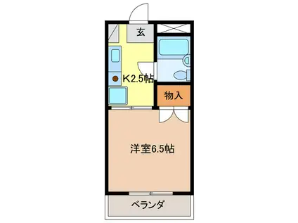 リズ スクエア 西棟(1K/1階)の間取り写真