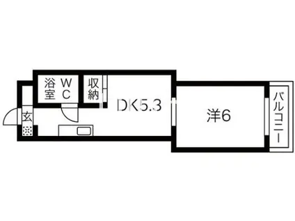 ヴィラビアンカ2(1DK/4階)の間取り写真