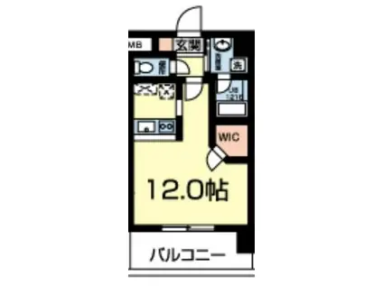 フルール南熊本(ワンルーム/5階)の間取り写真