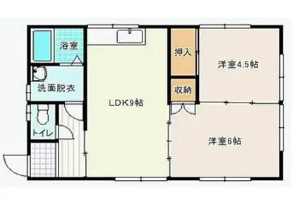 KAKA-6(2DK/1階)の間取り写真