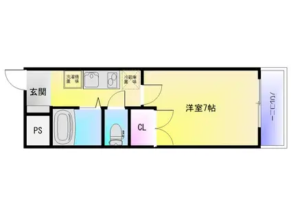 コスモファイブ(1K/1階)の間取り写真