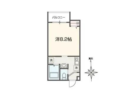 MELLAS東青梅(1K/3階)の間取り写真