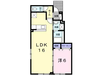 メゾン デェ ヨシノIII(1LDK/1階)の間取り写真