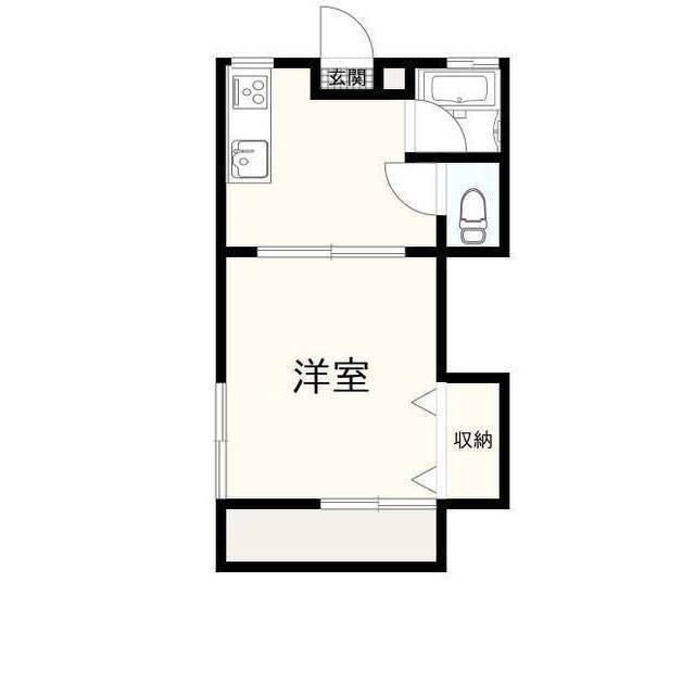 東ハイツかんざわ(1DK/3階)の間取り写真