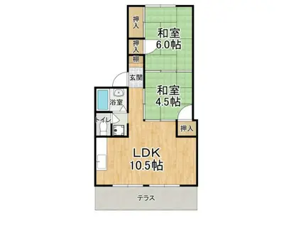住Sハイツ35(2LDK/1階)の間取り写真