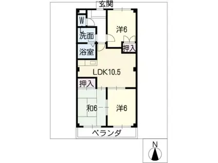 DWELLMANZO(3LDK/3階)の間取り写真