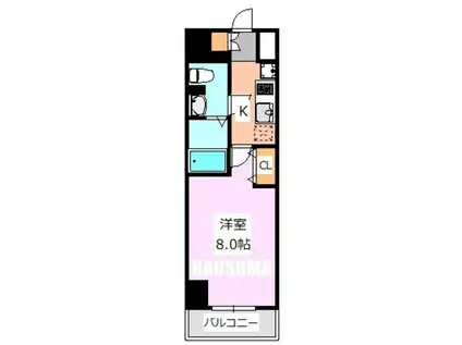 ガーラ・ステージ西巣鴨(1K/4階)の間取り写真