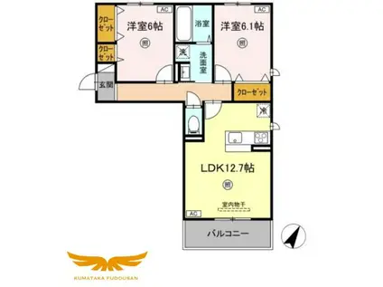 スペチアーレ・セレーナ(2LDK/3階)の間取り写真