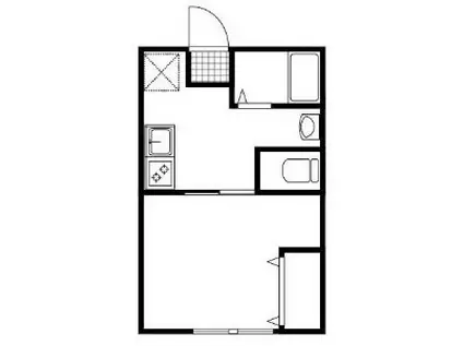 フェリーチェ(1K/1階)の間取り写真