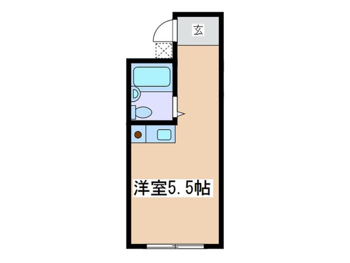茂富ハウス7(ワンルーム/1階)の間取り写真