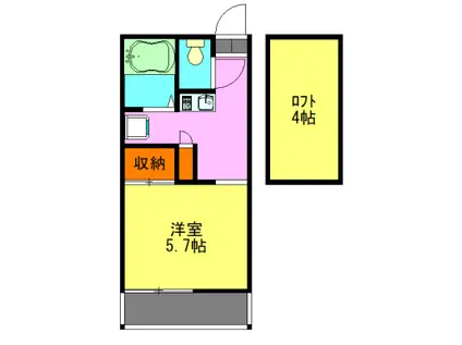 ロイヤルパーク二番館(1K/3階)の間取り写真