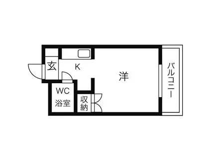 アーバンライフ616(ワンルーム/1階)の間取り写真