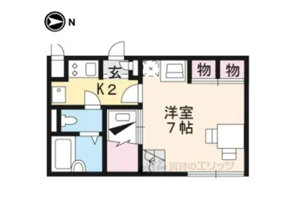 レオパレスファイナルコート(1K/1階)の間取り写真