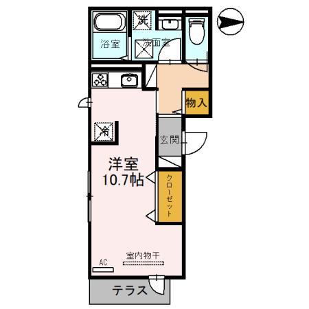 レスタンツェ堺東(ワンルーム/1階)の間取り写真