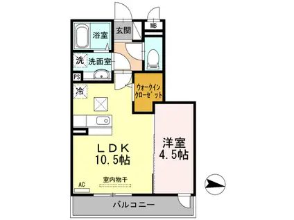 シャンドリエ(1LDK/1階)の間取り写真