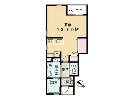 マンダリンツリー(ワンルーム/1階)の間取り写真