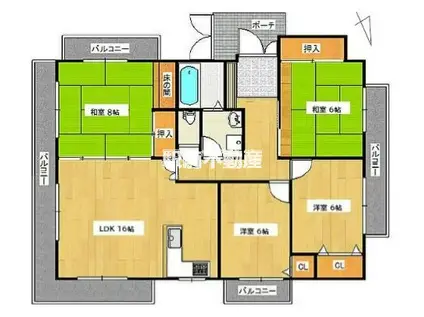 グランドシャルマン(4LDK/3階)の間取り写真