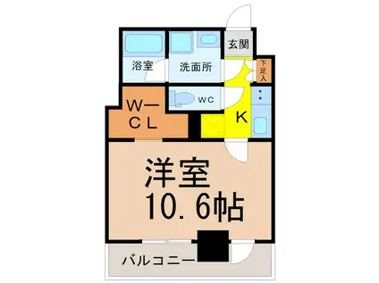 レジデンス SUN.K(1K/10階)の間取り写真