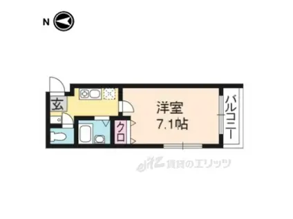 エステート21(1K/3階)の間取り写真