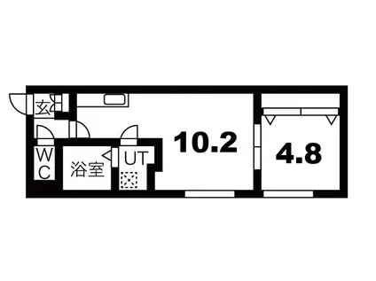 フォレスタ広葉町S(1LDK/2階)の間取り写真